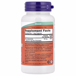 Now Foods, Zinc Picolinate, 50 mg, 120 Veg Capsules 5 Now Foods, Zinc Picolinate, 50 mg, 120 Veg Capsules - Image 3