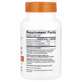 Doctors Best High Absorption CoQ10 with BioPerine 100 mg 120 Softgels 3 Doctors Best High Absorption CoQ10 with BioPerine 100 mg 120 Softgels - Image 2