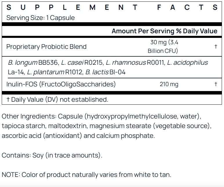 2025 01 14 12 17 57 Jarro Dophilus® FOS 3.4 Billion CFU Veggie Caps Jarrow Formulas