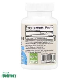 Jarrow Formulas Glutathione Reduced- 500mg - 60 vcaps 3 Jarrow Formulas Glutathione Reduced- 500mg - 60 vcaps - Image 2