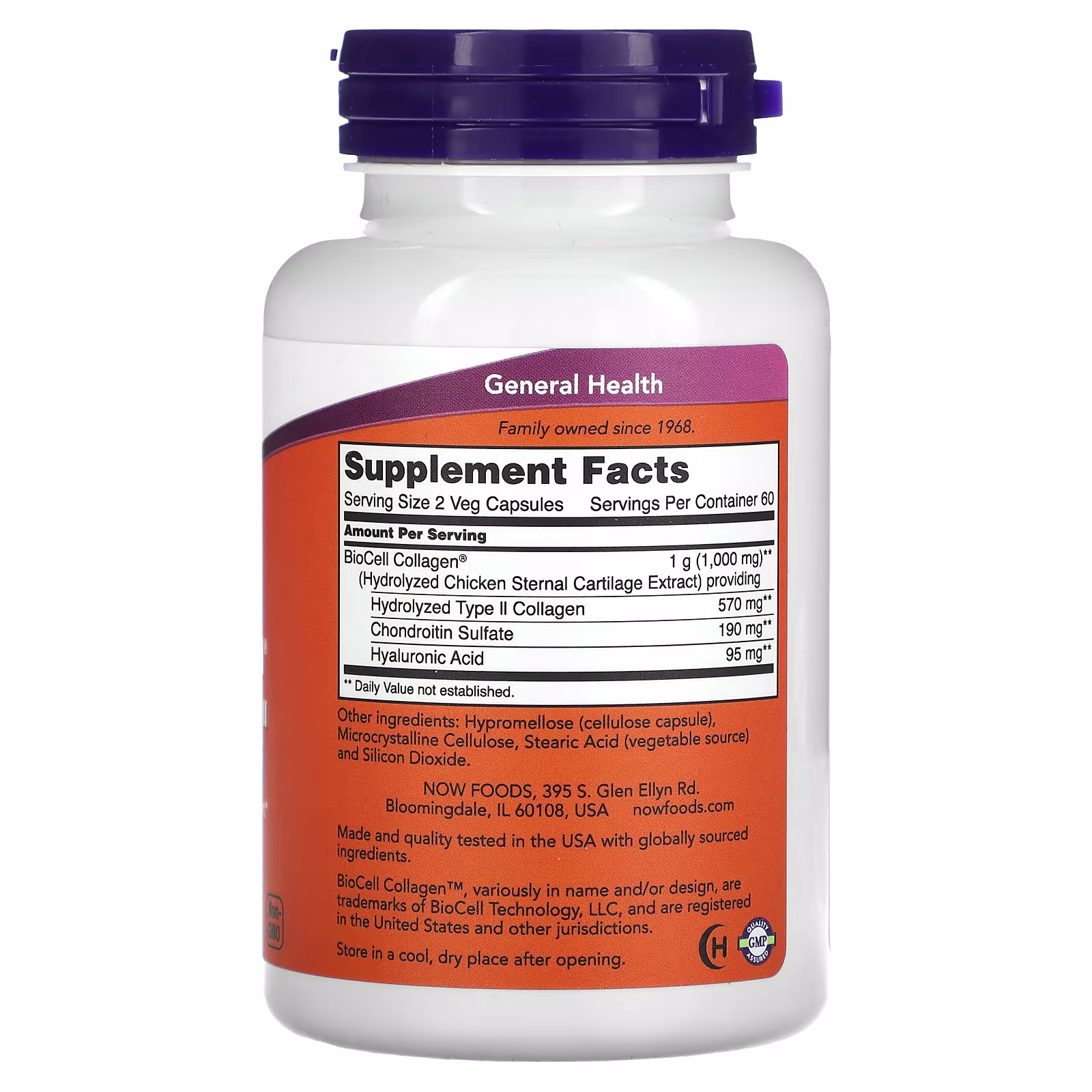 NOW Foods BioCell Collagen Hydrolyzed Type II - 120 caps 2 NF Biocell Collagen 120