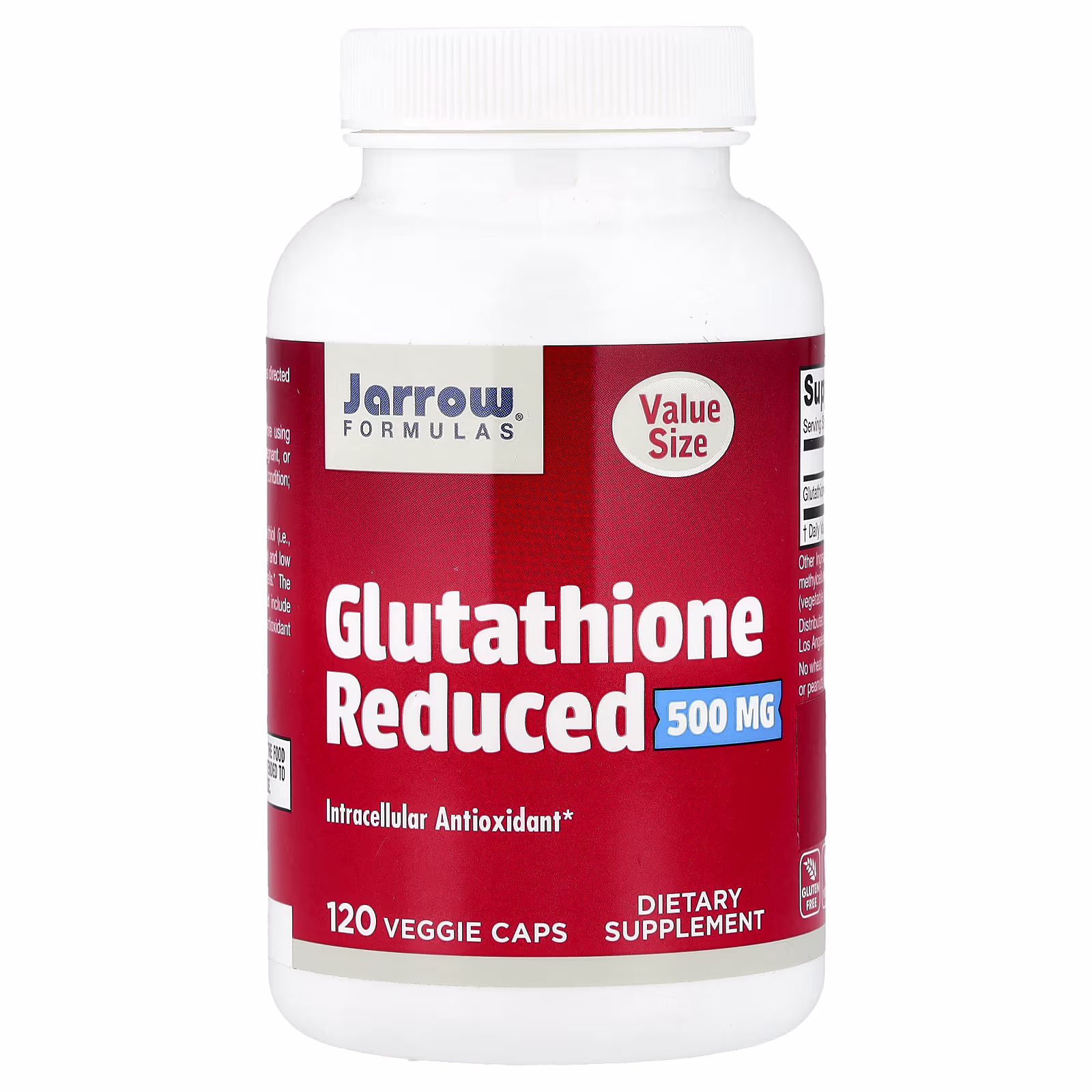 Jarrow Formulas Glutathione Reduced - 500mg - 120 vcaps 1 Jarrow Formulas, Glutathione Reduced, 500 mg