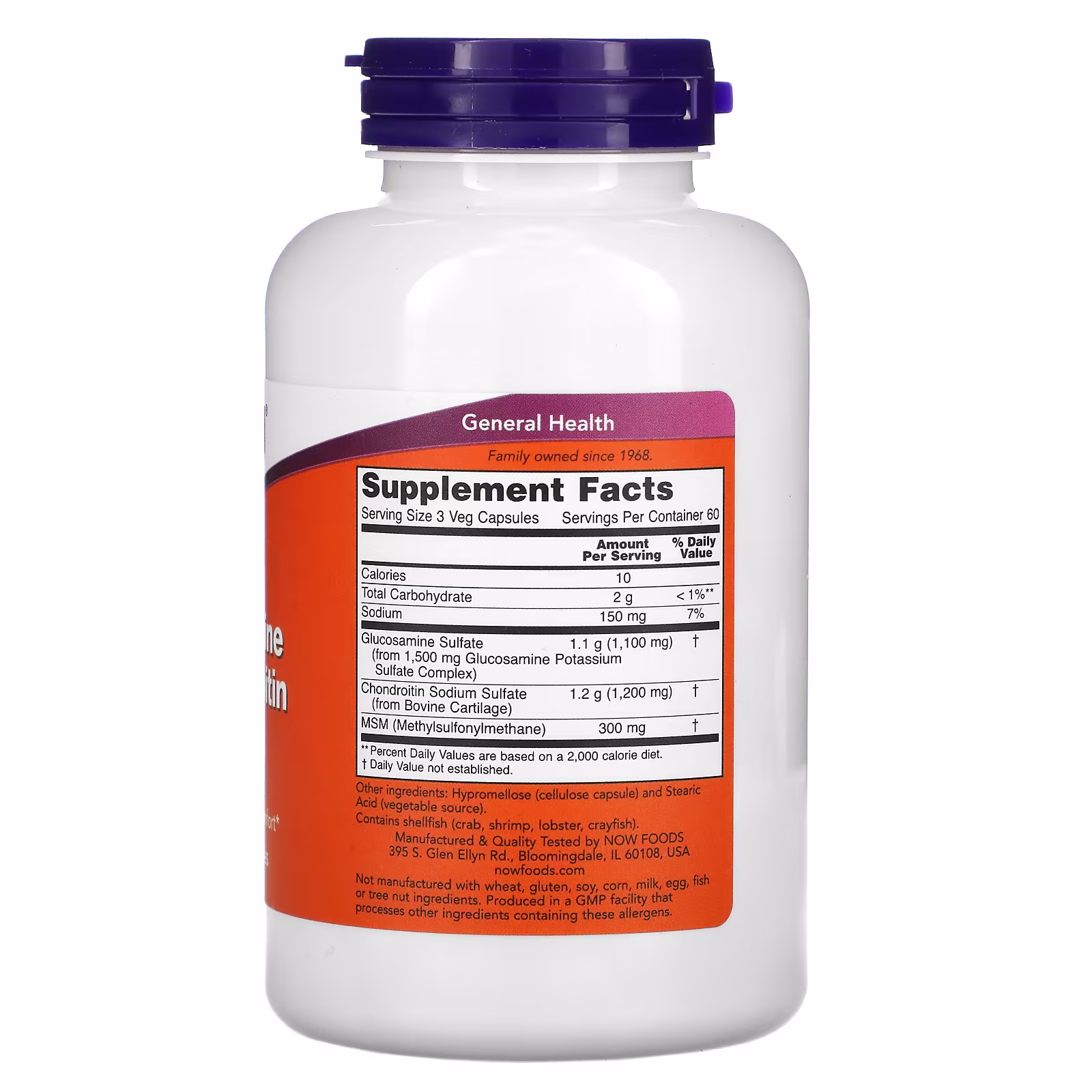 NOW Foods Glucosamine & Chondroitin with MSM - 180 caps 3 NOW Foods Glucosamine & Chondroitin with MSM - 180 caps - Image 3