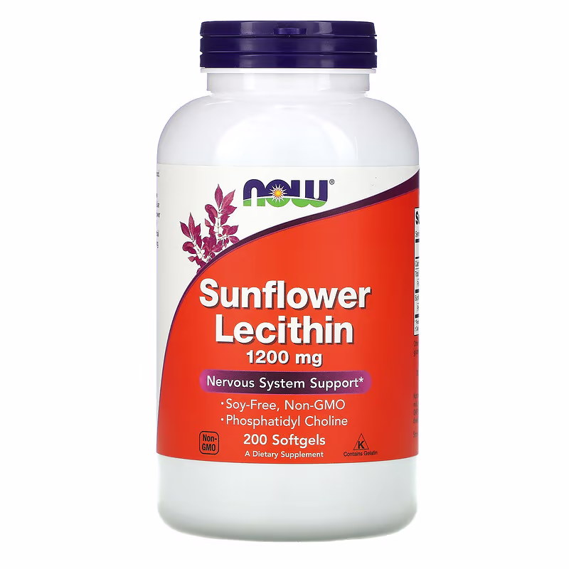 NOW Foods Sunflower Lecithin - 1200mg - 200 softgels 1 sunflower lethicin
