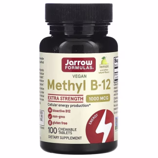 Jarrow Formulas Methyl B-12 - 1000mcg (Lemon) - 100 vegan chewable tabs
