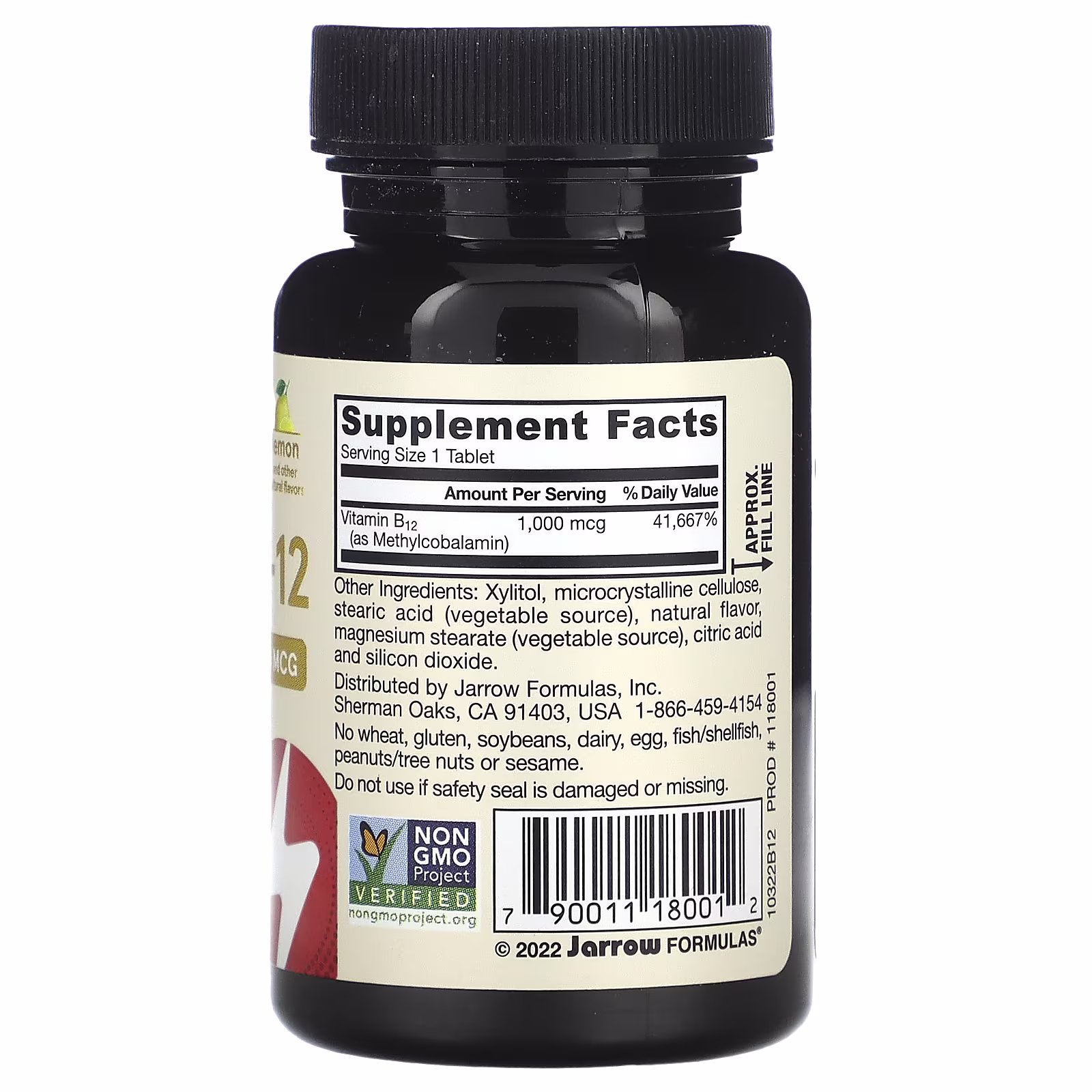 Jarrow Formulas Methyl B-12 - 1000mcg (Lemon) - 100 vegan chewable tabs 2 Jarrow Formulas Methyl B-12 - 1000mcg (Lemon) - 100 vegan chewable tabs - Image 2