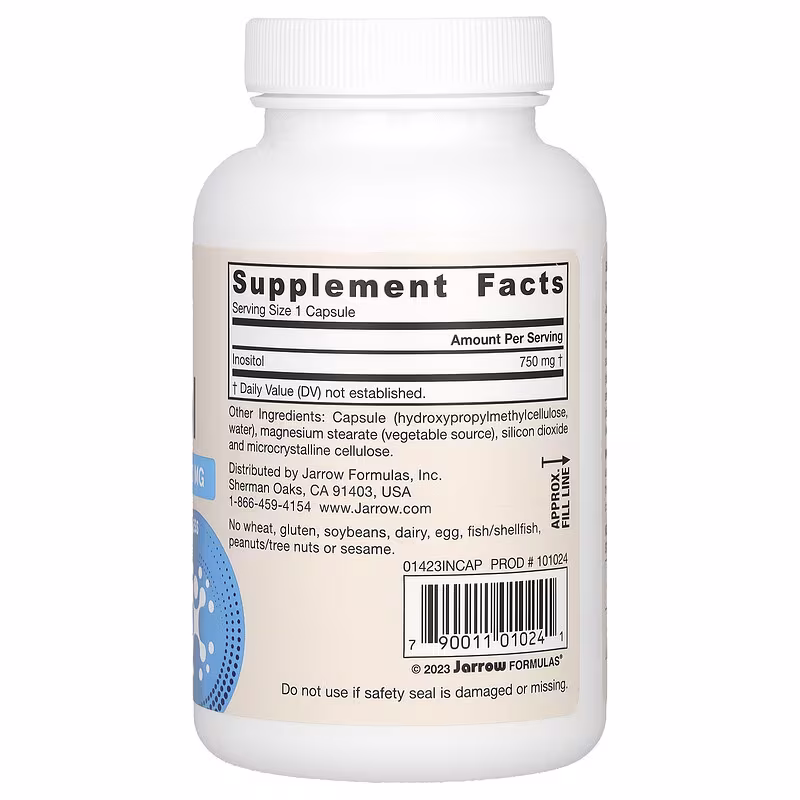 Jarrow Formulas Inositol - 750mg - 100 vcaps 2 Jarrow Formulas Inositol - 750mg - 100 vcaps - Image 2