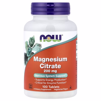 NOW Foods  Magnesium Citrate - 200mg - 100 tablets