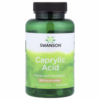 Swanson Vitamins, Caprylic Acid, 600 mg, 60 Softgels